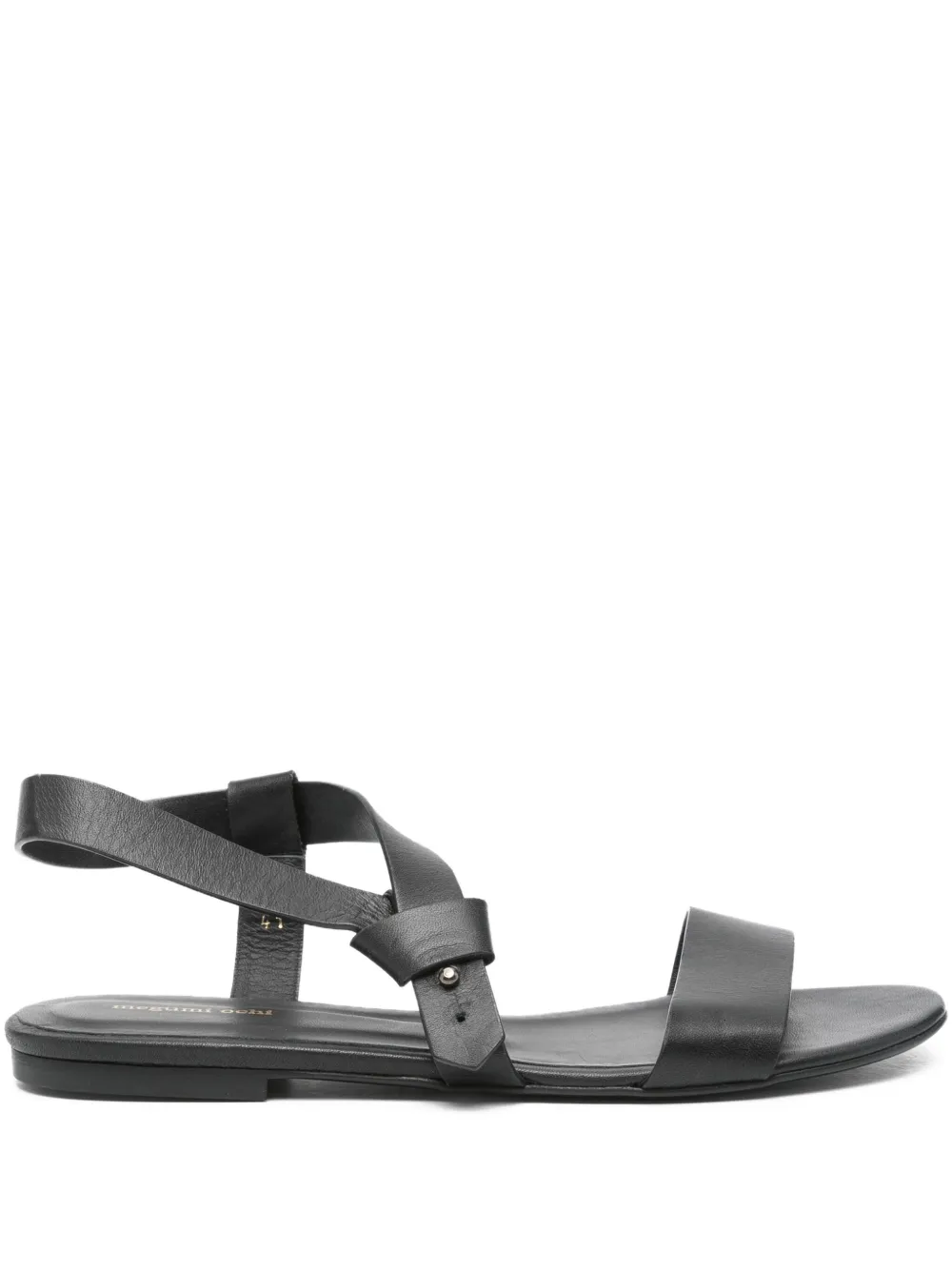 Megumi Ochi leather ankle-strap sandals Black