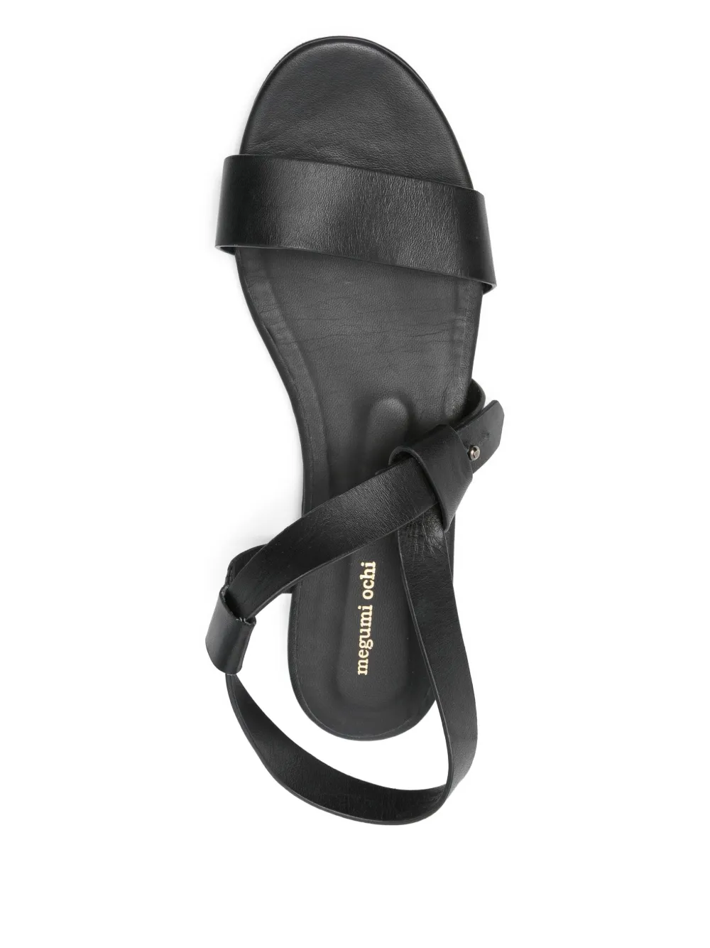 Megumi Ochi leather ankle-strap sandals Black