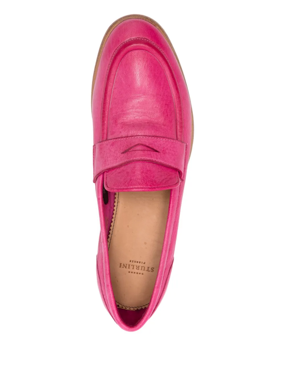 sturlini firenze penny-slot leather loafers Pink