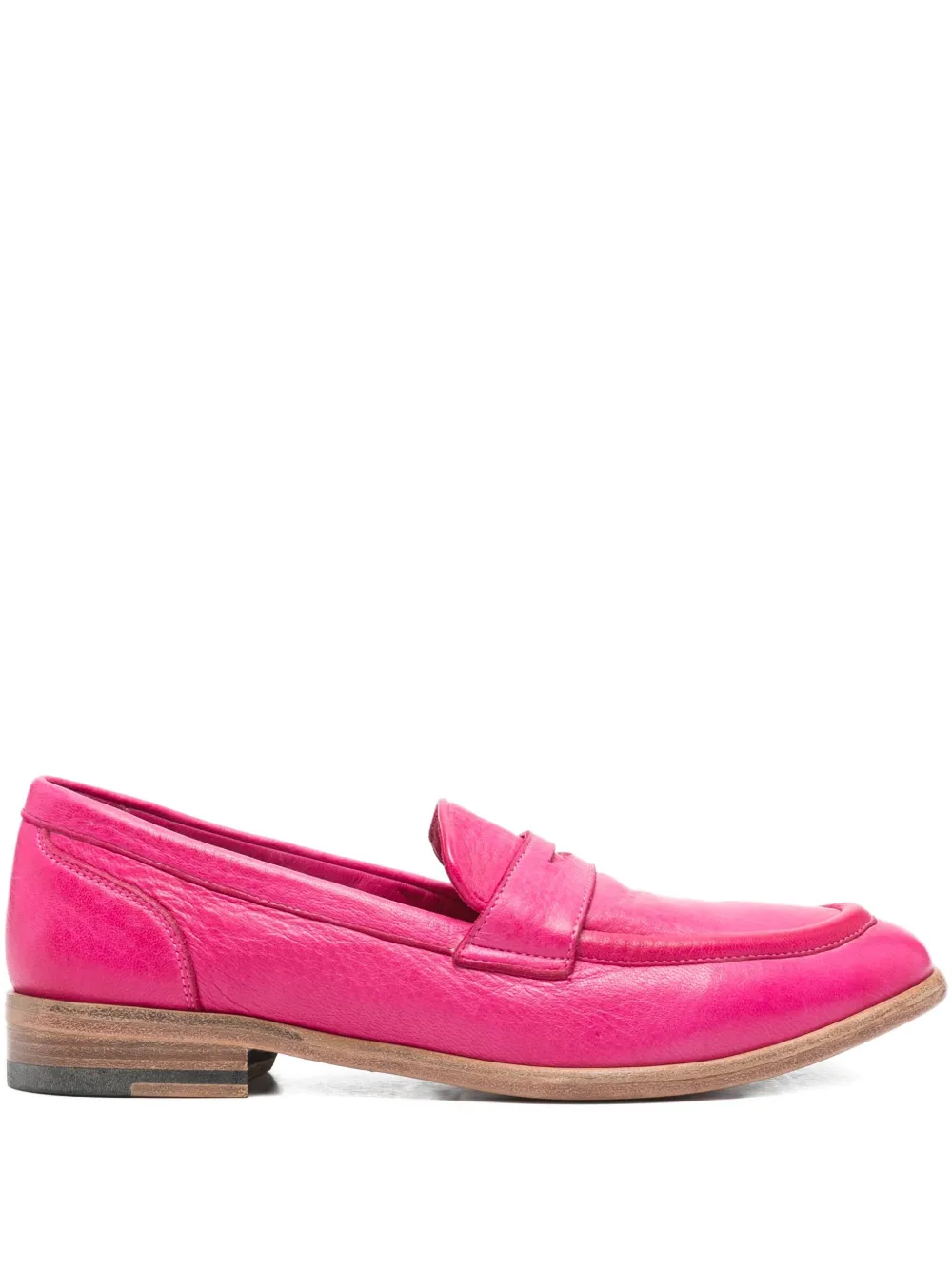 Sturlini firenze penny-slot leather loafers Pink