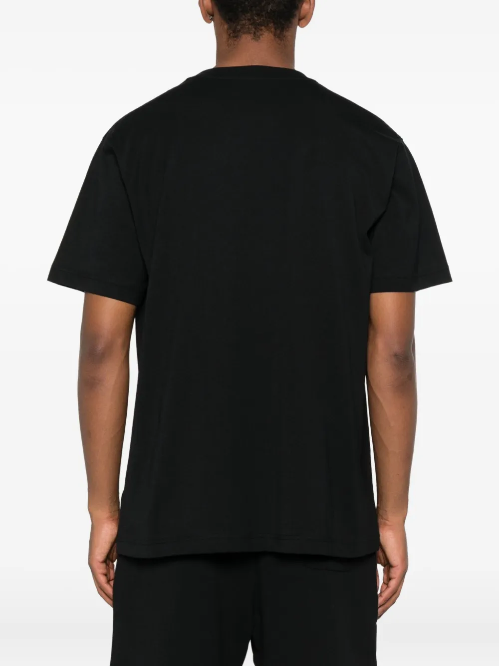 Moschino logo-embroidered T-shirt Zwart
