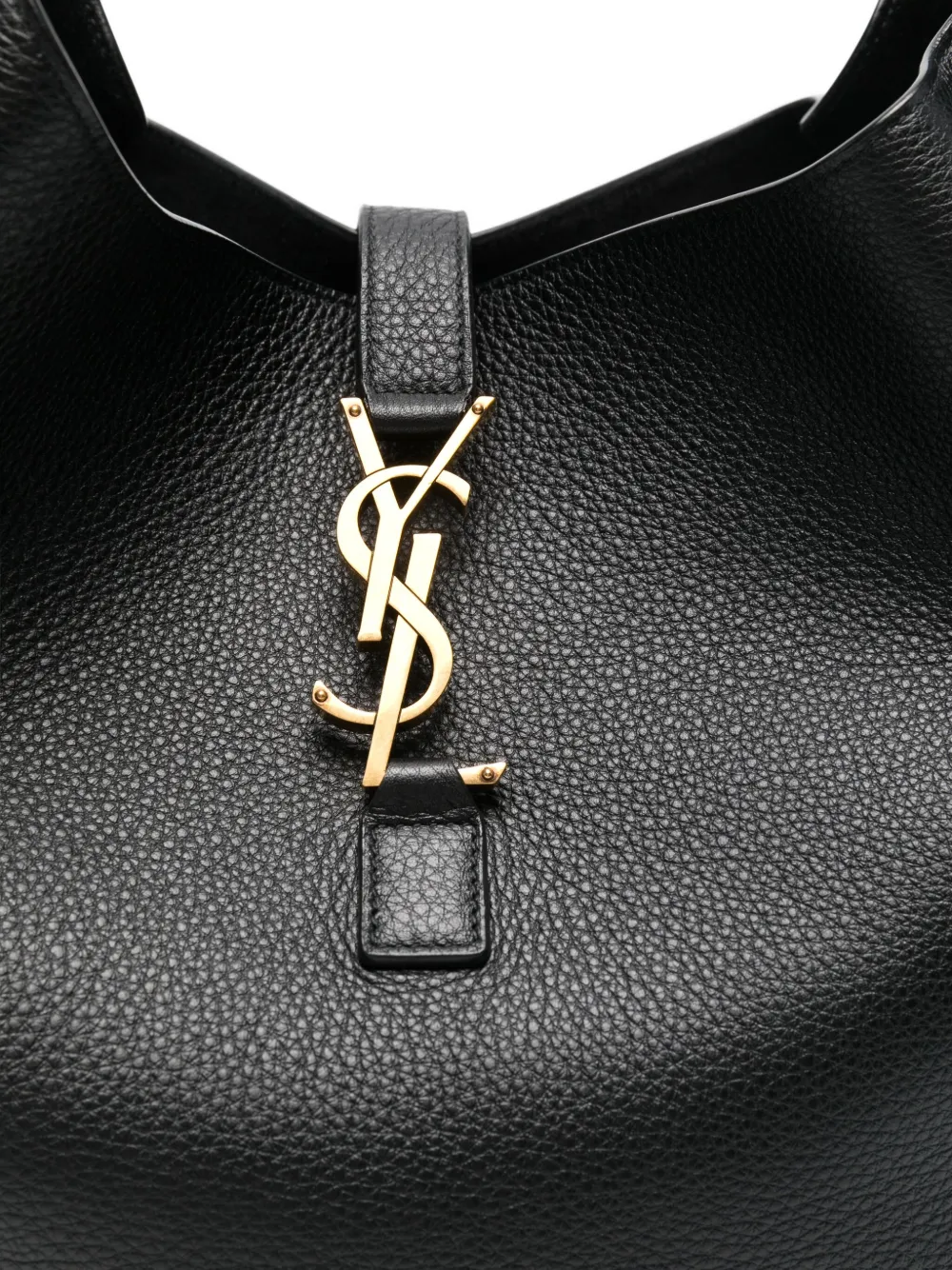 Saint Laurent Logo-plaque Shoulder Bag In Black