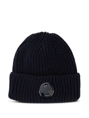 C.P. Company Goggle-lens Ribbed Beanie | Black | FARFETCH