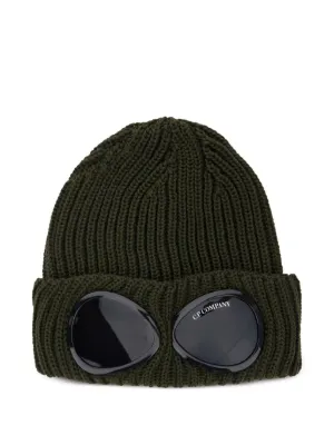 C.P. Company Goggle-lens Ribbed Beanie | Black | FARFETCH