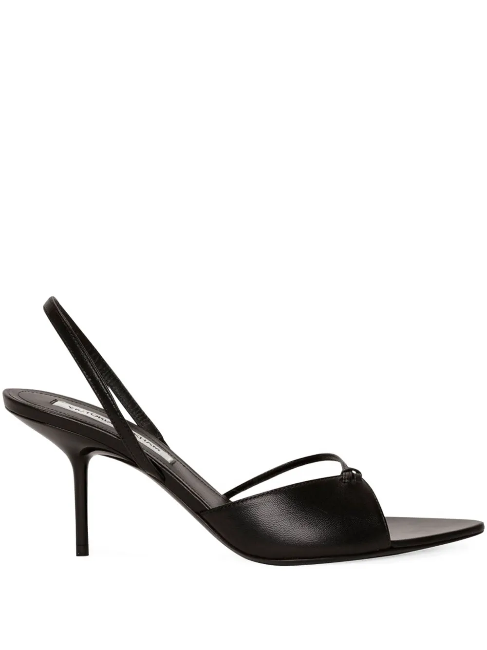 Victoria Beckham 75mm Harlow slingback knot-detail sandals Zwart