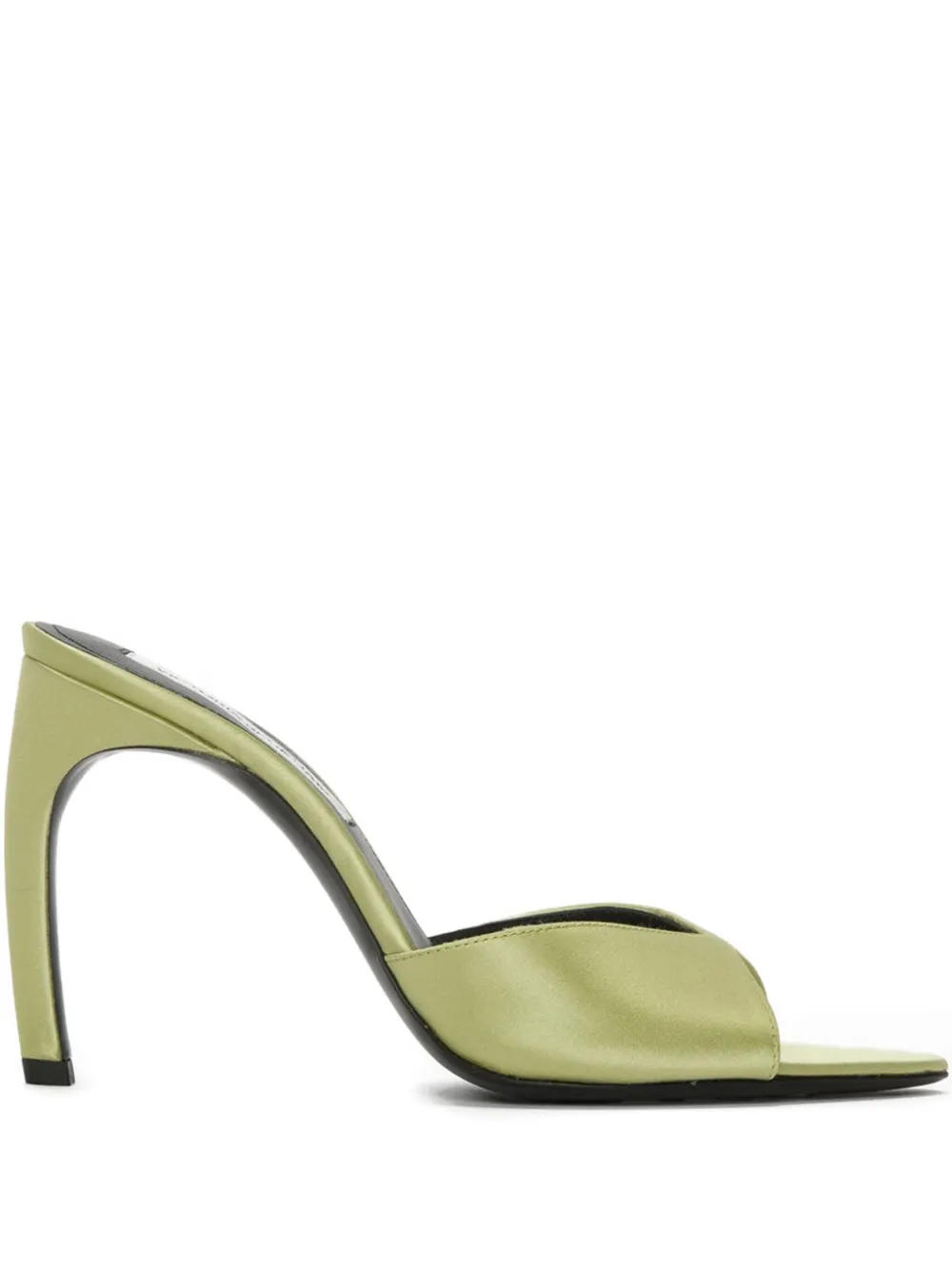 Victoria Beckham 100mm Harlow open-toe satin mules Groen