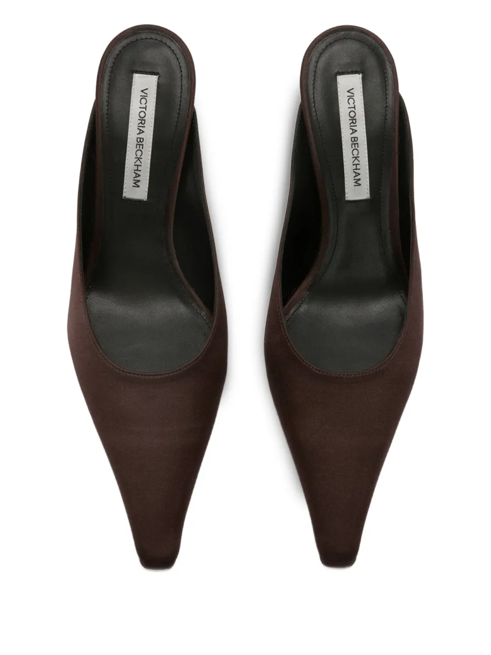 Victoria Beckham 75mm Sloan pointed-toe stiletto mules Bruin