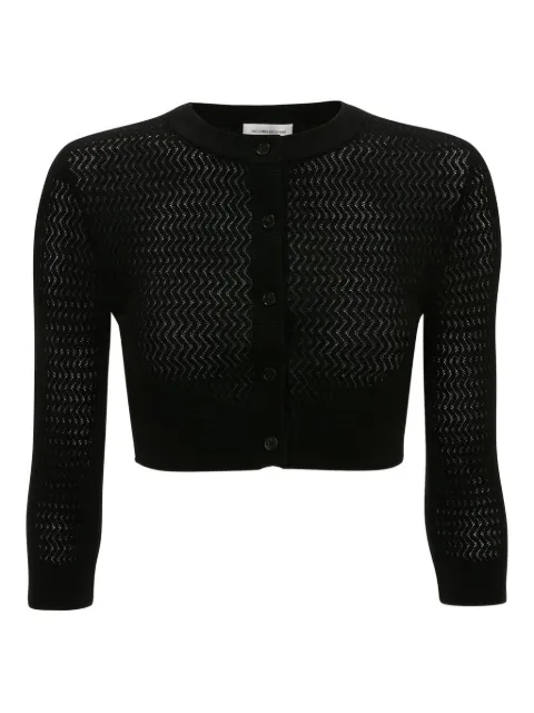 Victoria Beckham three-quarter sleeve cropped cardigan