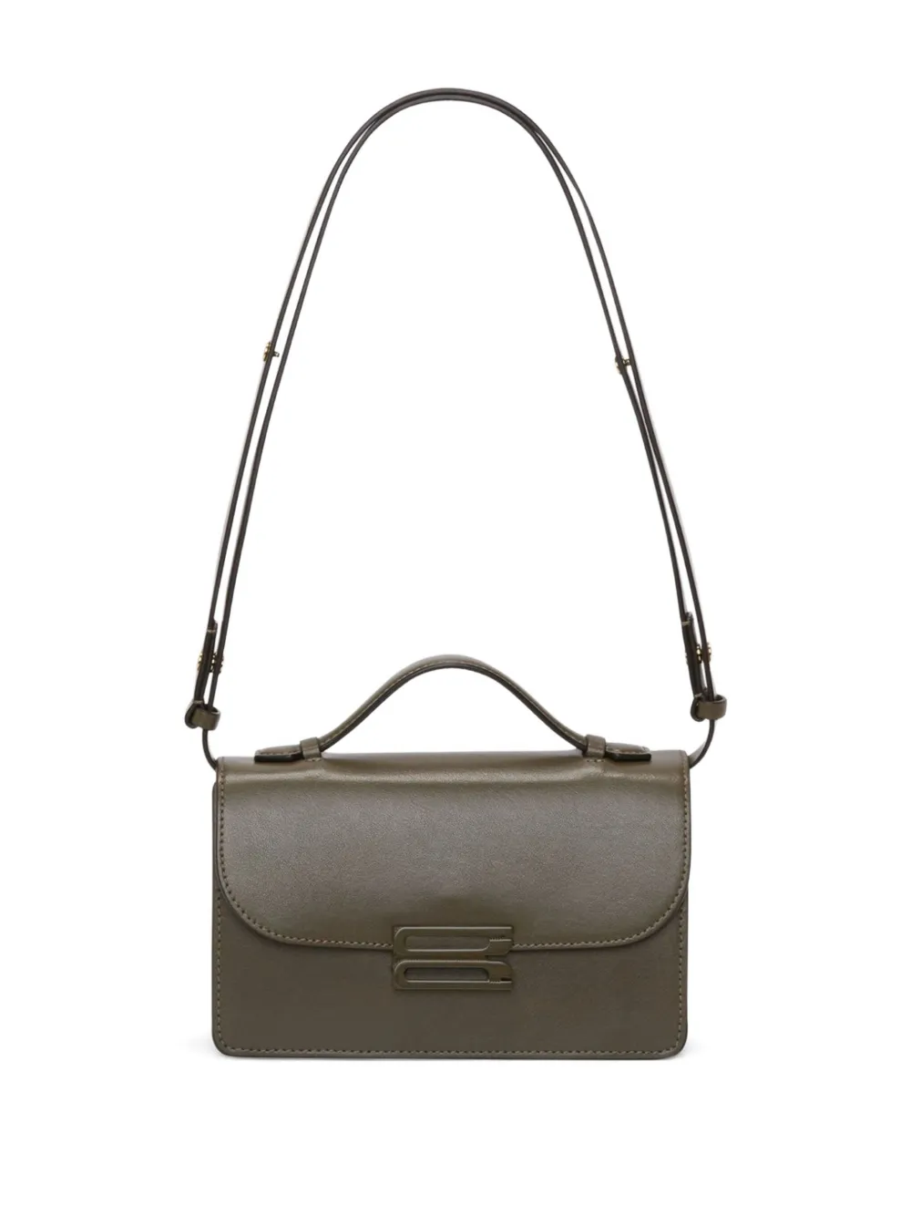 Victoria Beckham mini Dorian top-handle clasp satchel bag Groen