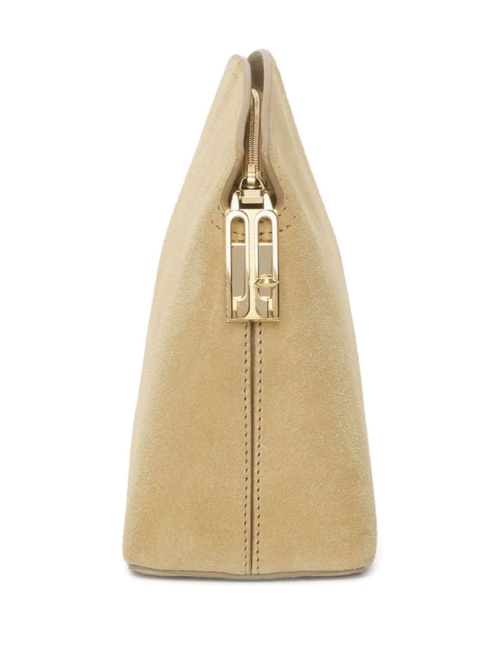 Victoria Beckham Victoria suède clutch met ritssluiting Beige