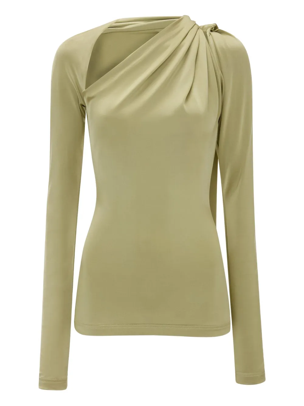 Victoria Beckham draped-neck top Groen