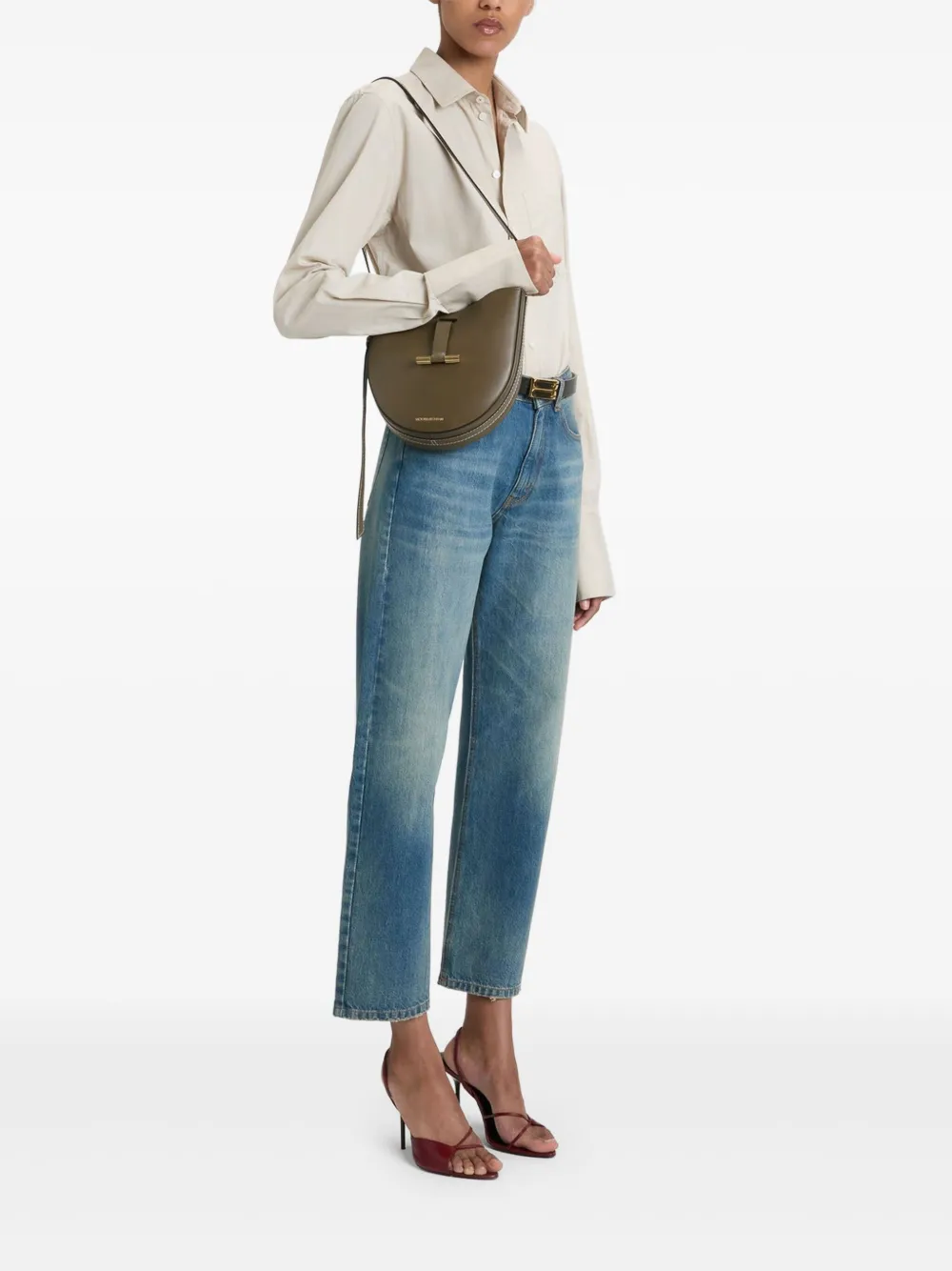 Victoria Beckham Dia tas met halve maan gesp Groen