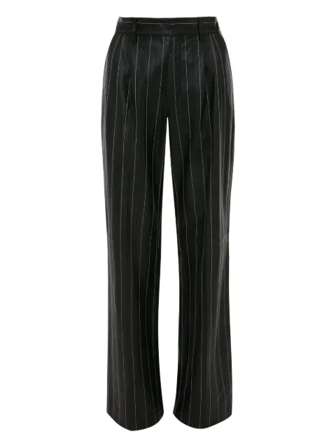 Victoria Beckham pinstripe leather trousers