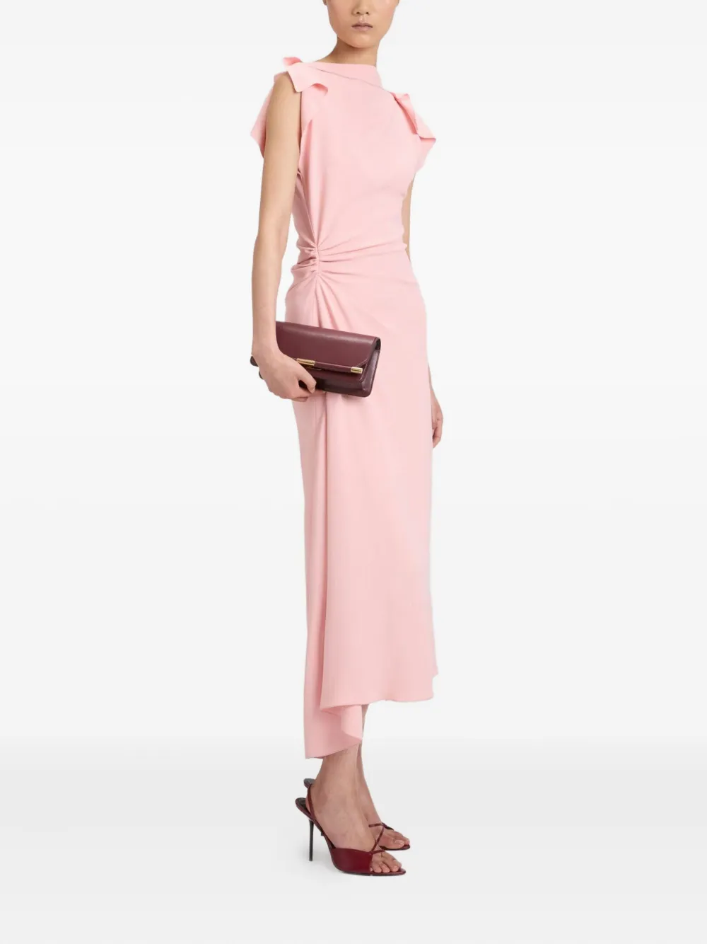 Victoria Beckham 202 leren clutch met streepdetail Rood