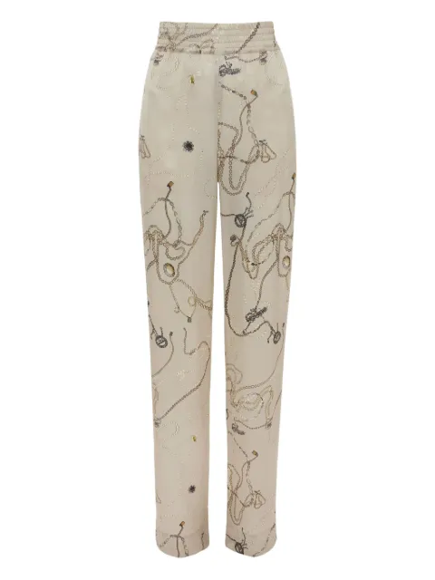 Victoria Beckham jewellery-print silk pajama pants 