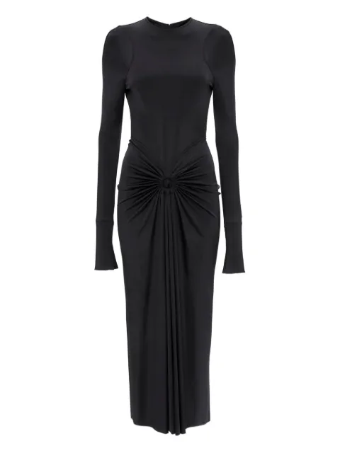 Victoria Beckham gathered long-sleeve midi dress