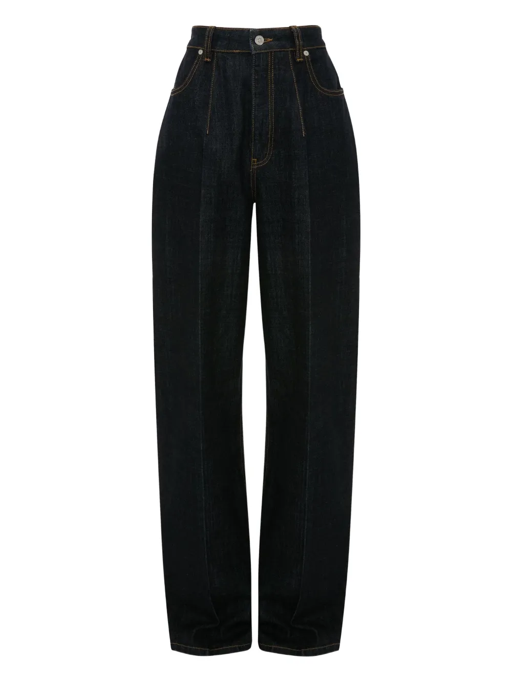 Victoria Beckham cinched high-waisted jeans Blauw