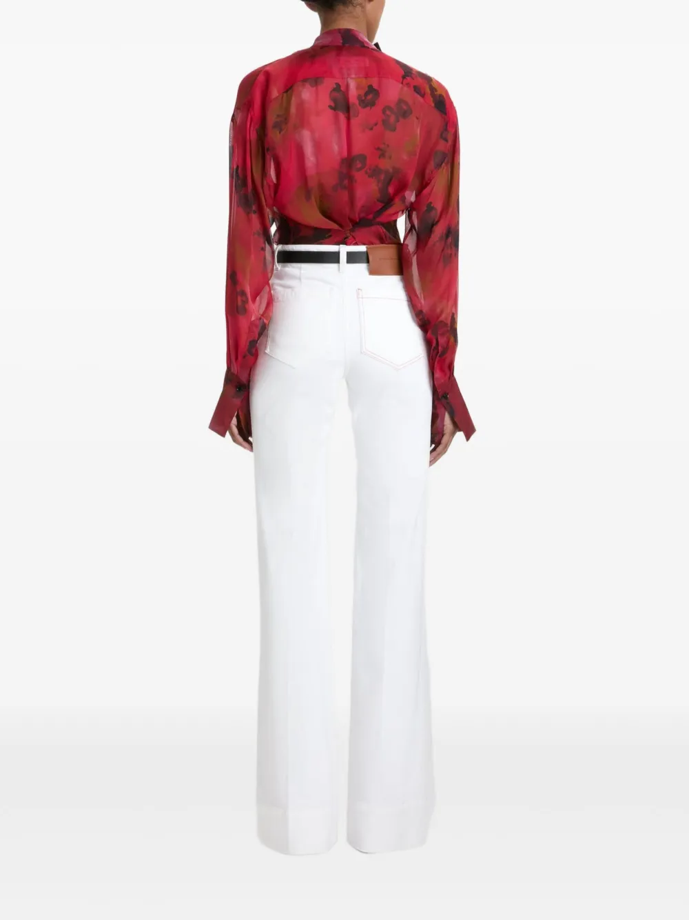 Victoria Beckham floral-print blouse Roze