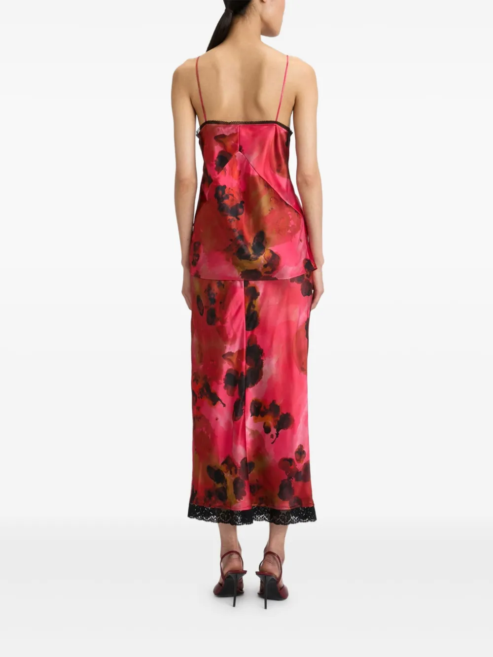 Victoria Beckham floral-print maxi dress Roze