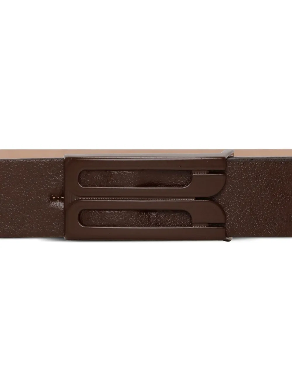 Victoria Beckham Leren riem met logogesp Bruin