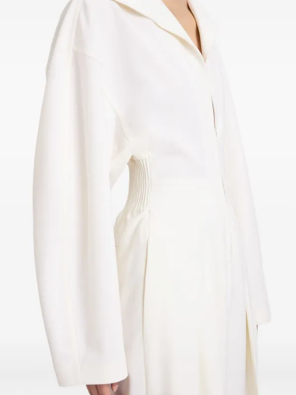 Victoria Beckham プリーツ ジャンプスーツ | ニュートラル Victoria Beckham プリーツ ジャンプスーツ | ニュートラル