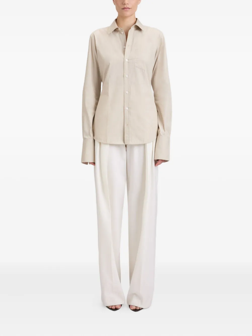 Victoria Beckham Linnen blouse Beige