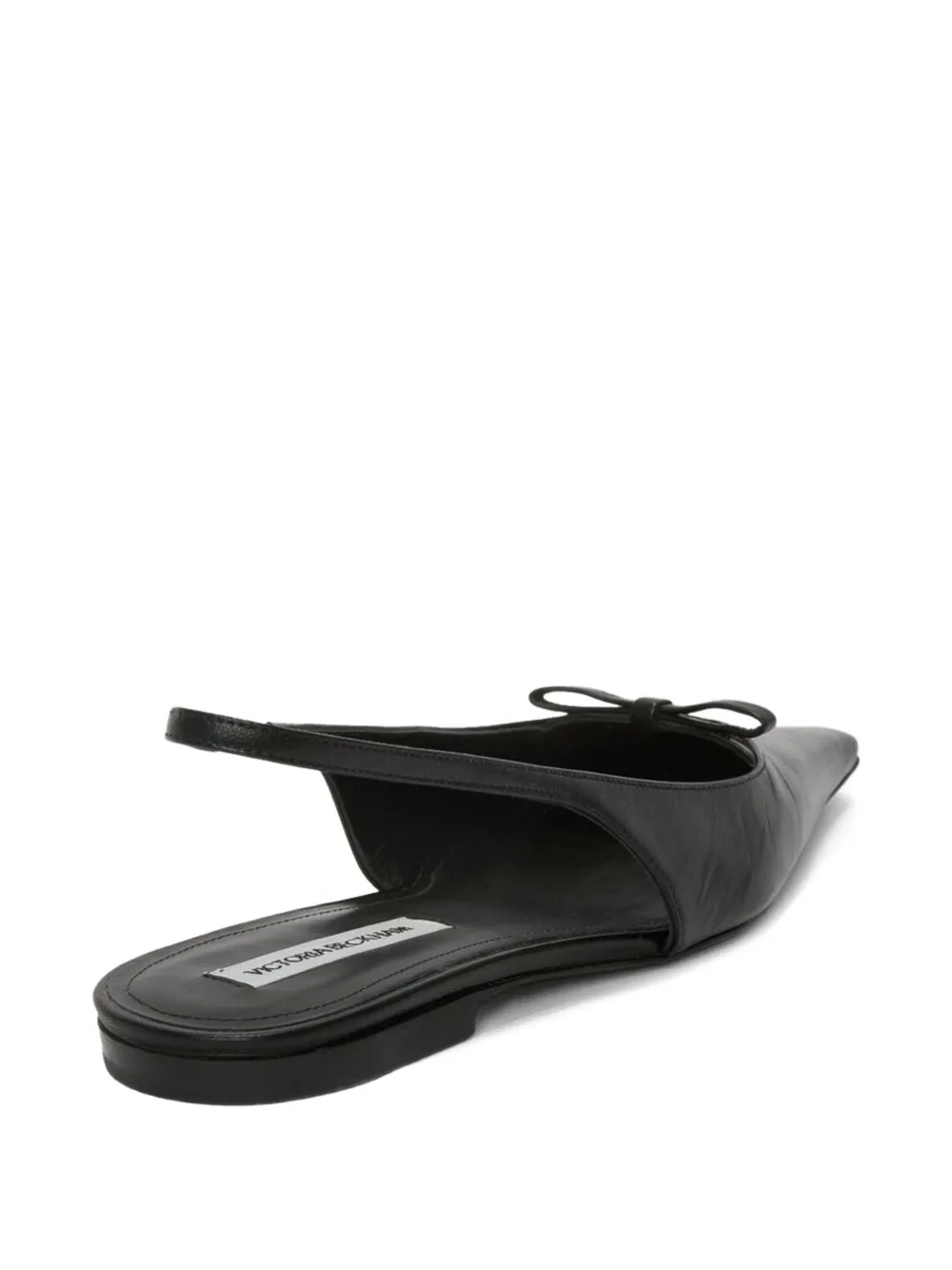 Victoria Beckham Sloan slingback pointed-toe flats Zwart