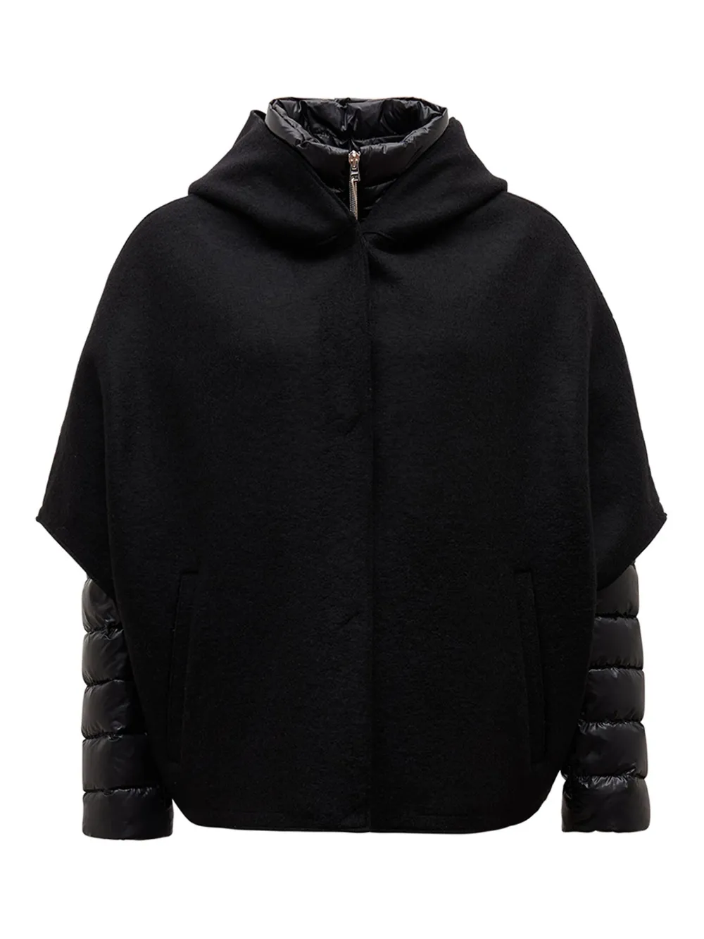 Herno quilted hooded coat Zwart
