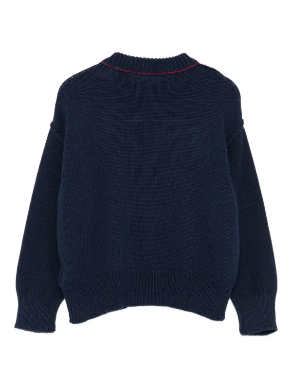 Palm Angels Kids flag-motif Sweater Blue FARFETCH IN