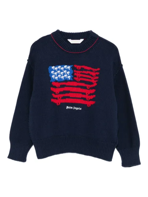 Palm Angels Kids flag-motif sweater