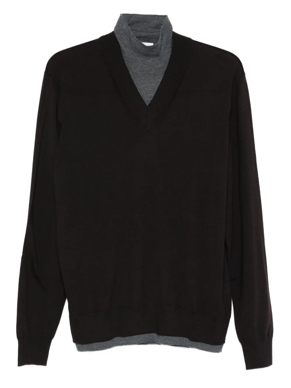 Paolo Pecora V-neck wool sweater | Brown | Image 1