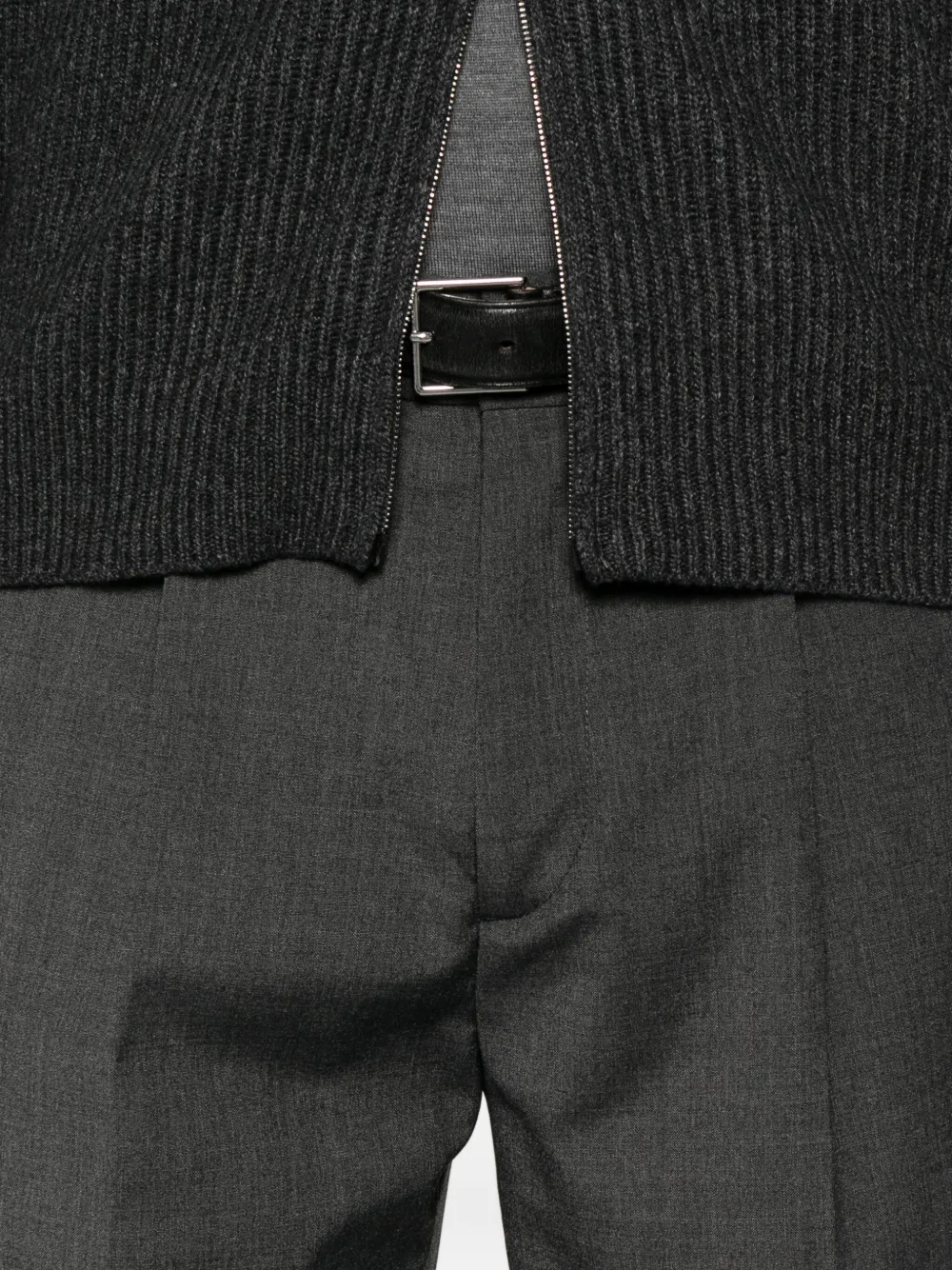 Paolo Pecora Broek met geplooide cuffs Grijs