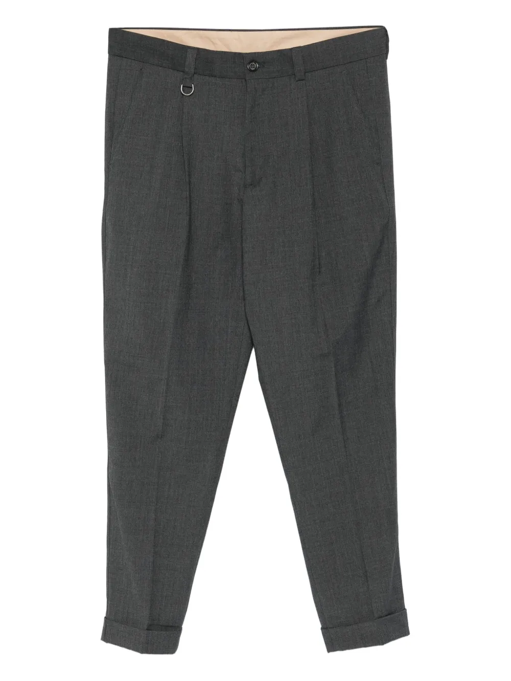 Paolo Pecora Broek met geplooide cuffs Grijs