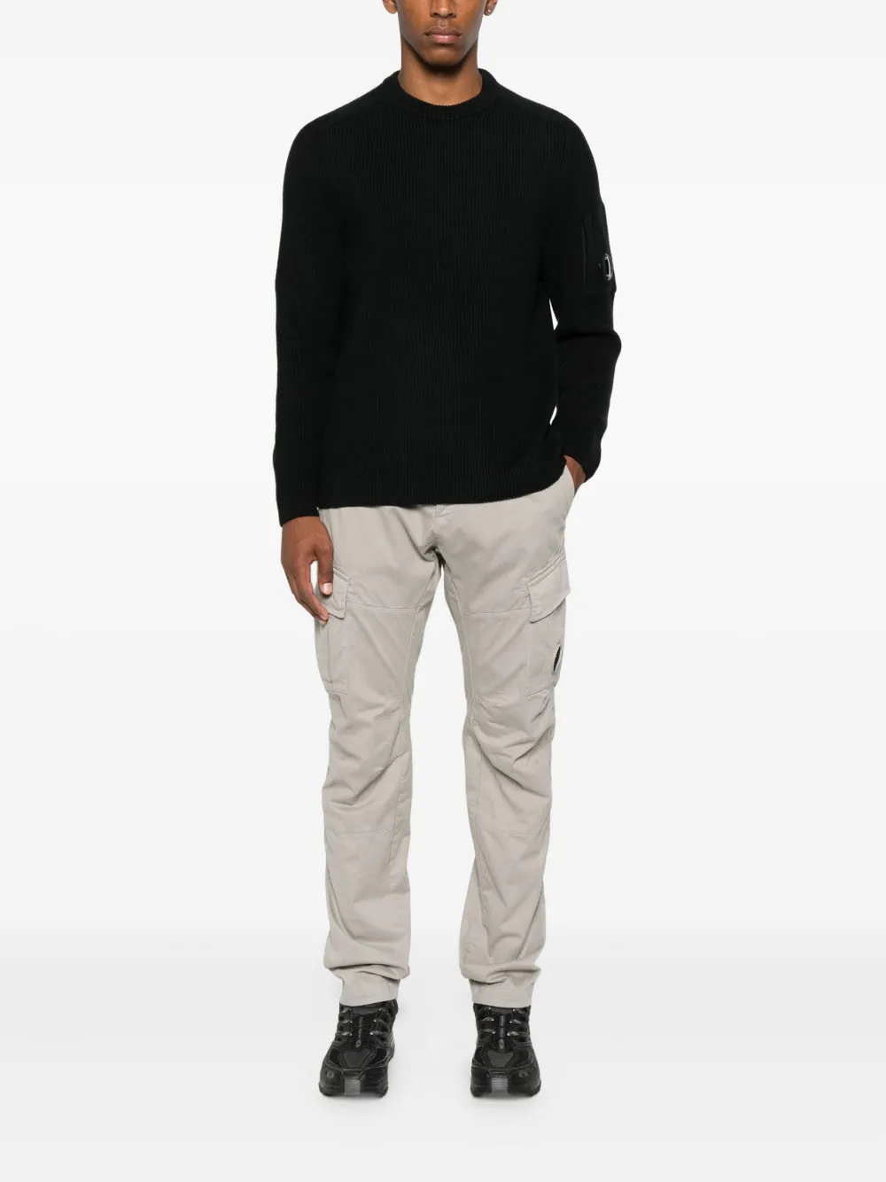 C.P. Company Lens-detail jumper Zwart