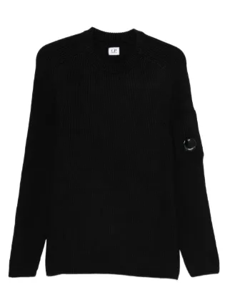 【着画有】　C.P. COMPANY ニット　cp company Lサイズ C.P. Company Lens-detail Jumper | Black | FARFETCH AO