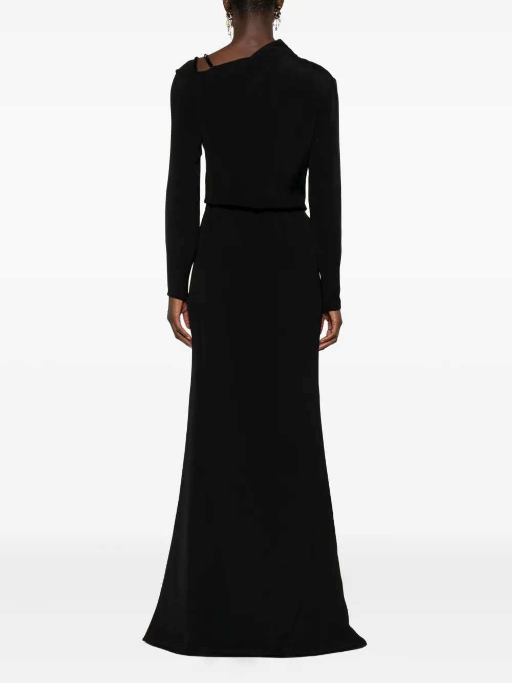 TOM FORD Asymmetrische jurk met gedraaid detail Zwart