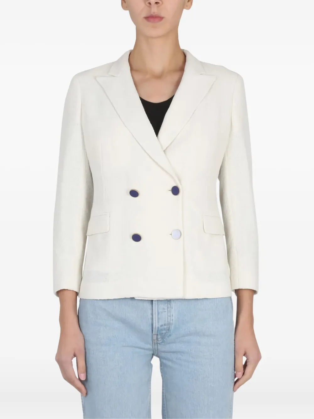 SAULINA Antonella double-breasted jacket - Bianco