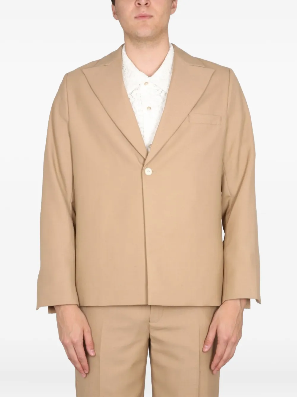 Séfr single-breasted jacket | Neutrals | Image 1
