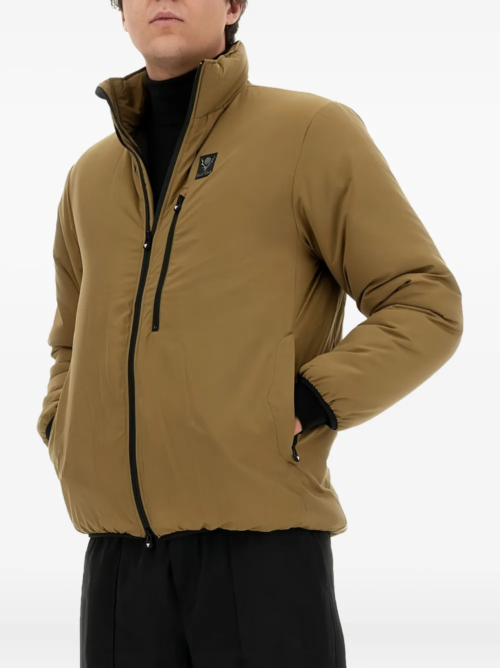  South2 West8 Logo-patch Zip Jacket - Brown 