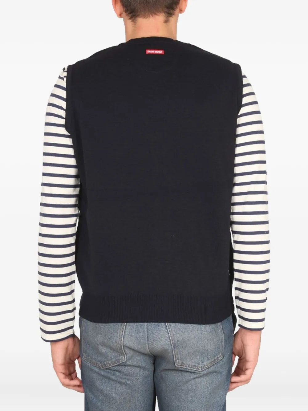 Saint James Bodywarmer met knoop Blauw