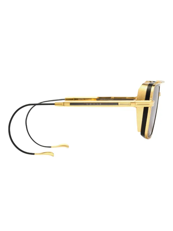Dita Eyewear チタン スクエアフレーム サングラス | ゴールドトーン