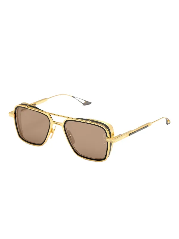 DITA チタンフレームFLIGHT 7800Bサングラス Dita Eyewear チタン スクエアフレーム サングラス | ゴールドトーン