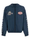 AMIRI KIDS hooded logo-patch jacket - Blue