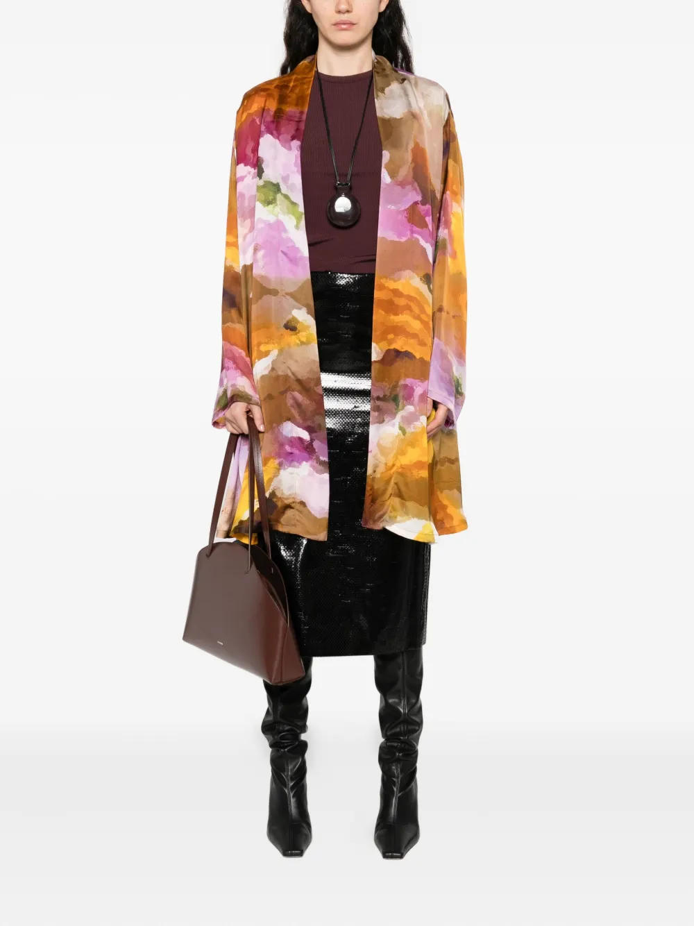 YAVI abstract-print jacket | Oversized Jackets | Image 2
