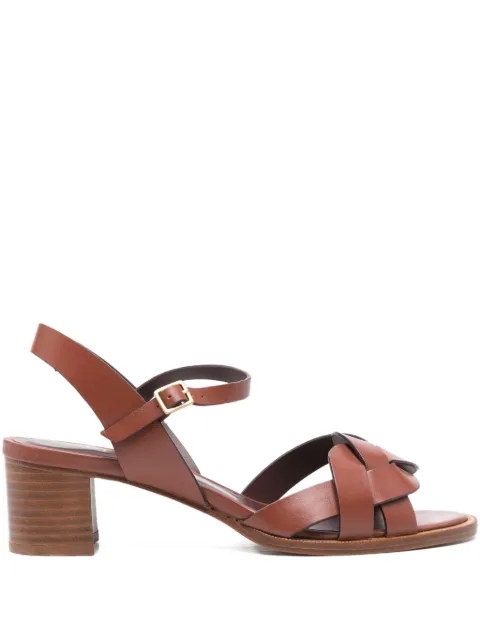Avril Gau 55mm braided leather ankle-strap sandals