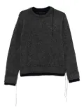 sacai double-layered frayed-edge sweater - Grey
