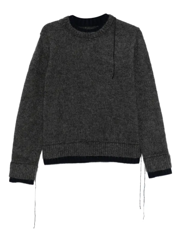 最終値下げ！ 5/10 sacai サカイ 定番 レイヤードサイズ1 Sacai レイヤード プルオーバー | グレー | FARFETCH JP