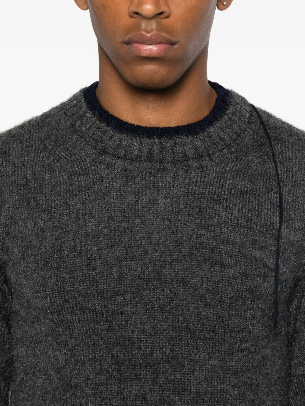 sacai Gelaagde trui met franje Grijs