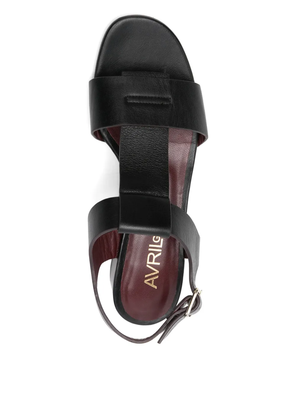 Avril Gau 40mm leather T-bar heeled sandals Black