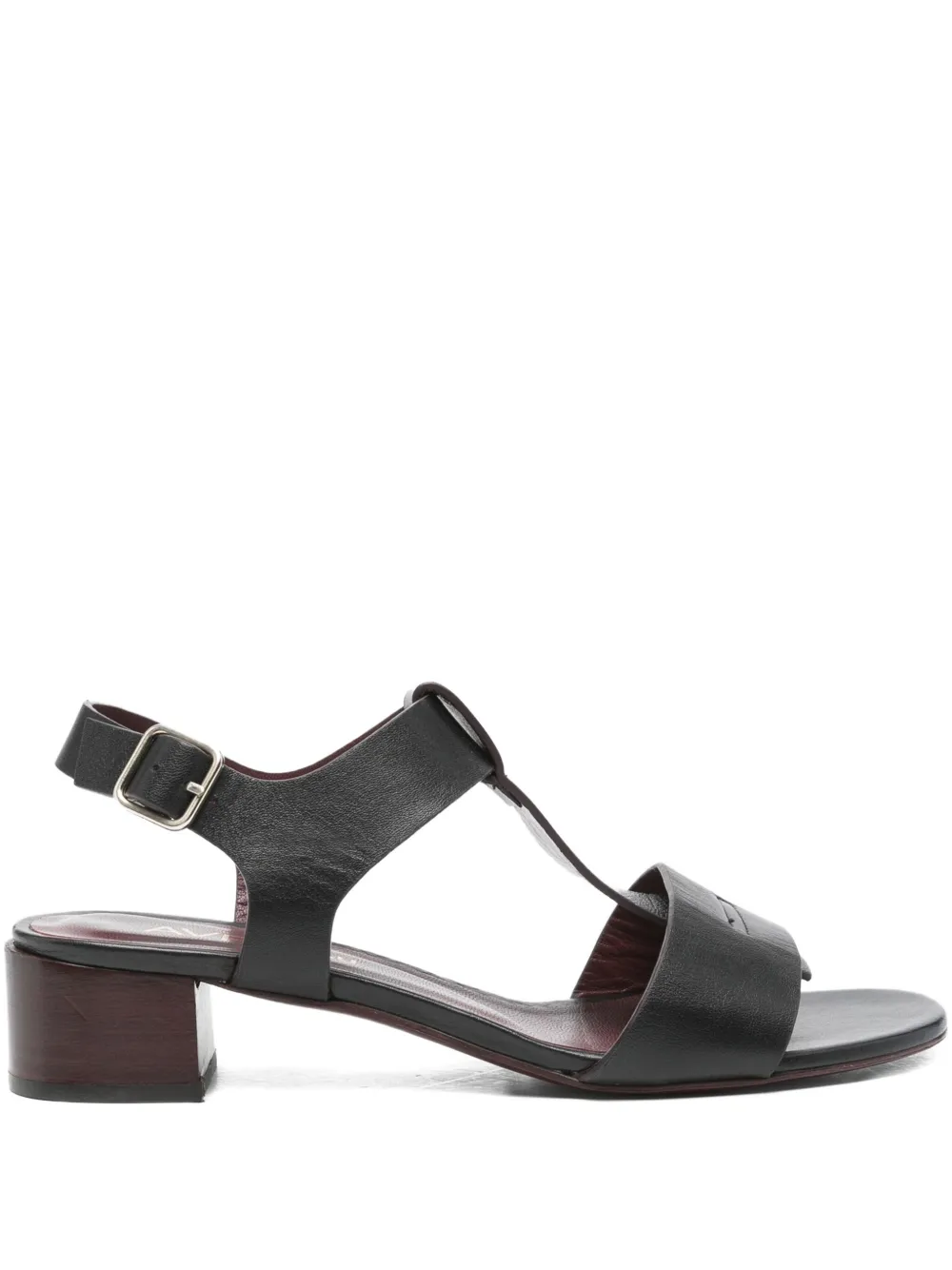 Avril Gau 40mm leather T-bar heeled sandals | Black | Image 1